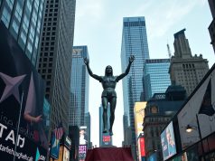 Massive Effigy Raised Over Times Square to Protest Grok