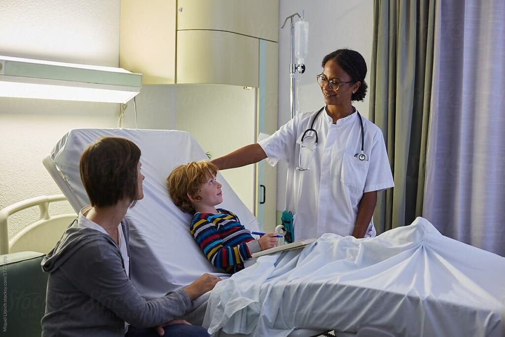 Doctor And Patient In A Hospital Room
