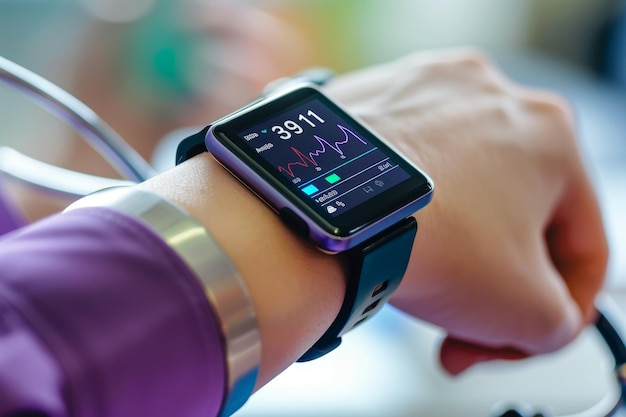 Person Wearing A Clinical Grade Health Monitoring Weara