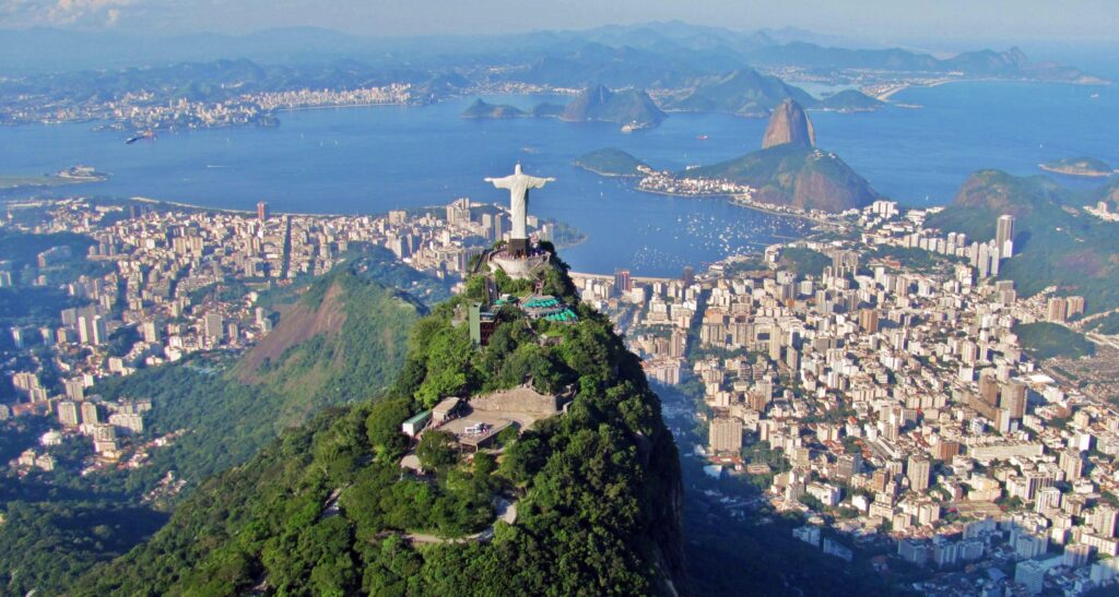 Rio De Janeiro Skyline With Christ The Redeemer