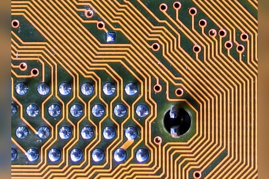 Computer Processor Chip Macro Photo