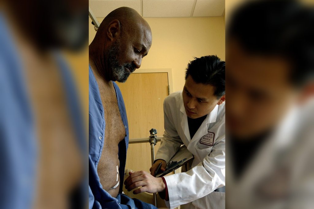 Doctor Examining A Patient In A Clinic